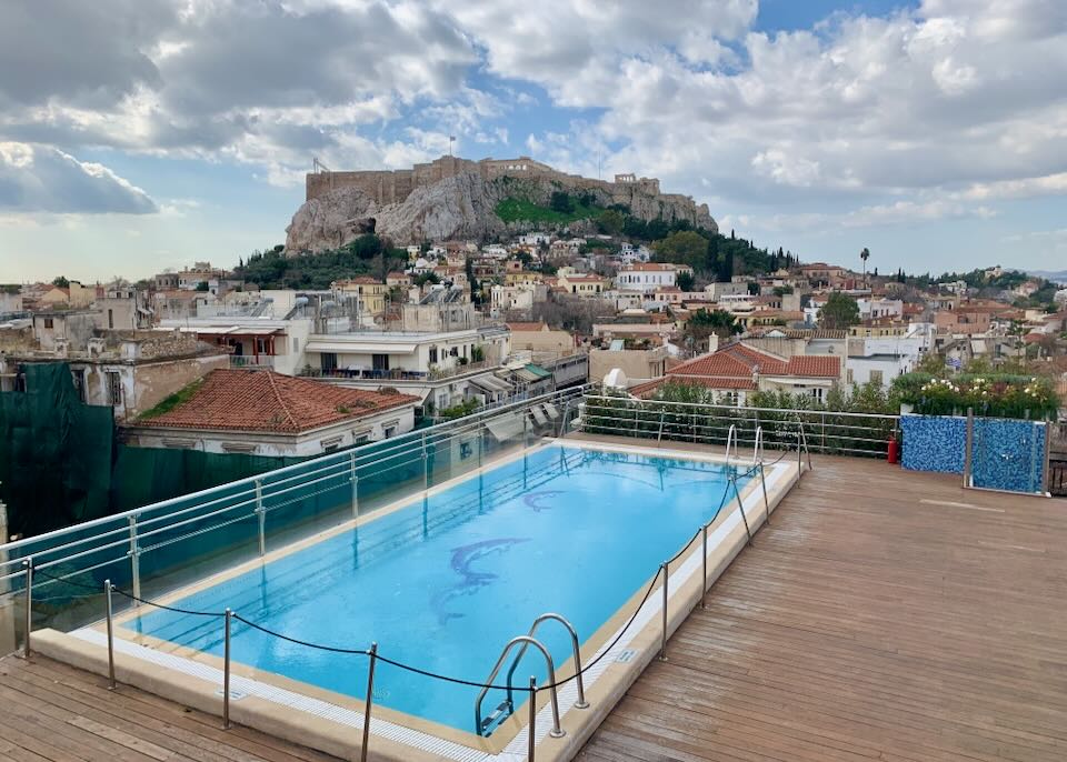 Rooftop of the Electra Palace hotel in Athens.