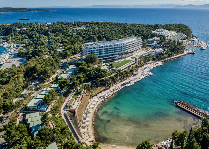 Luxury beach resort in Athens, Greece.