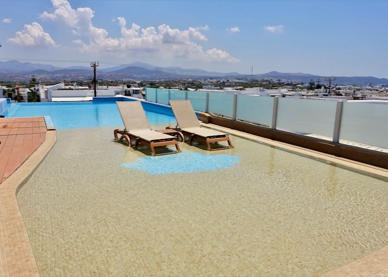 Rooftop pool and view