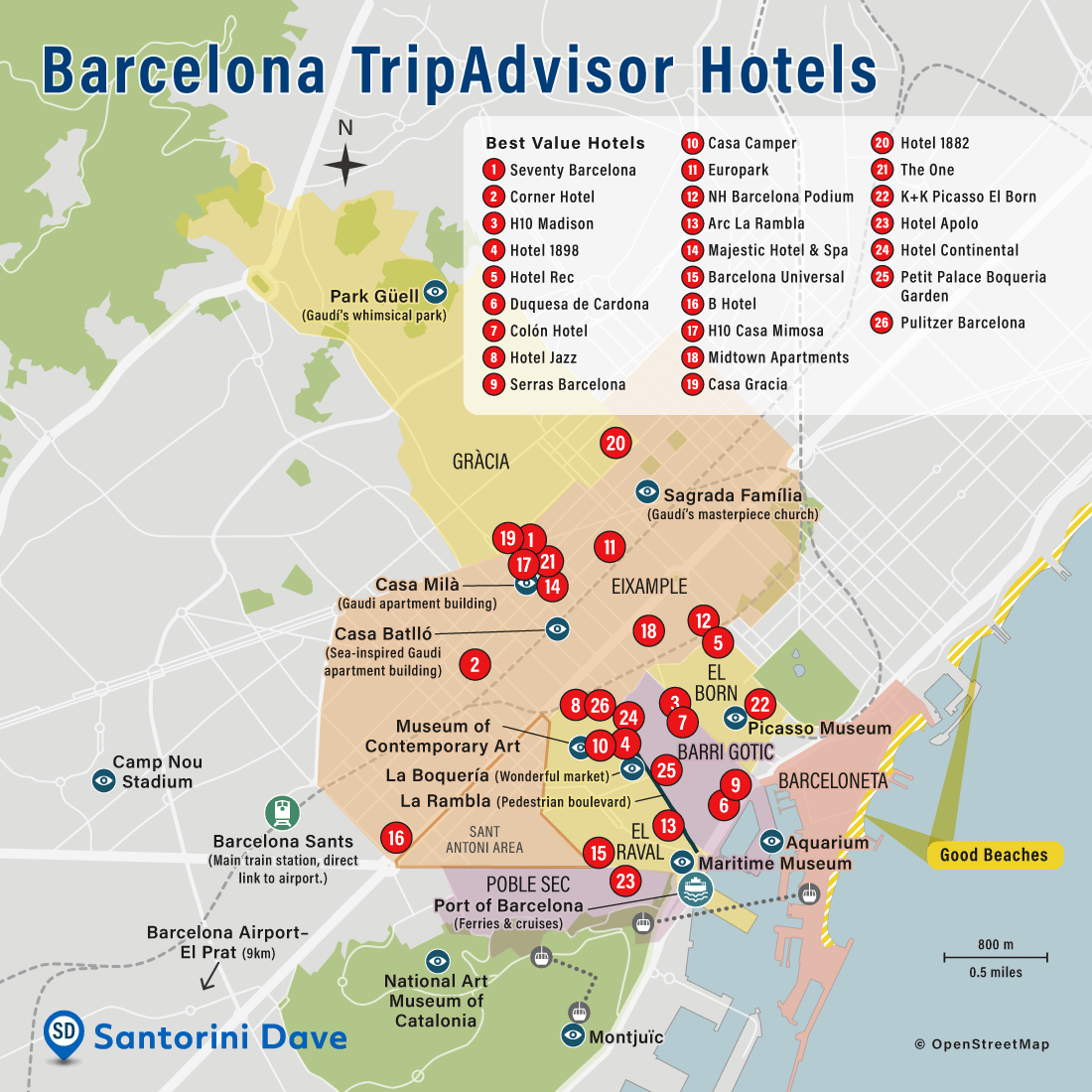 TripAdvisor Hotels in Barcelona, Spain.