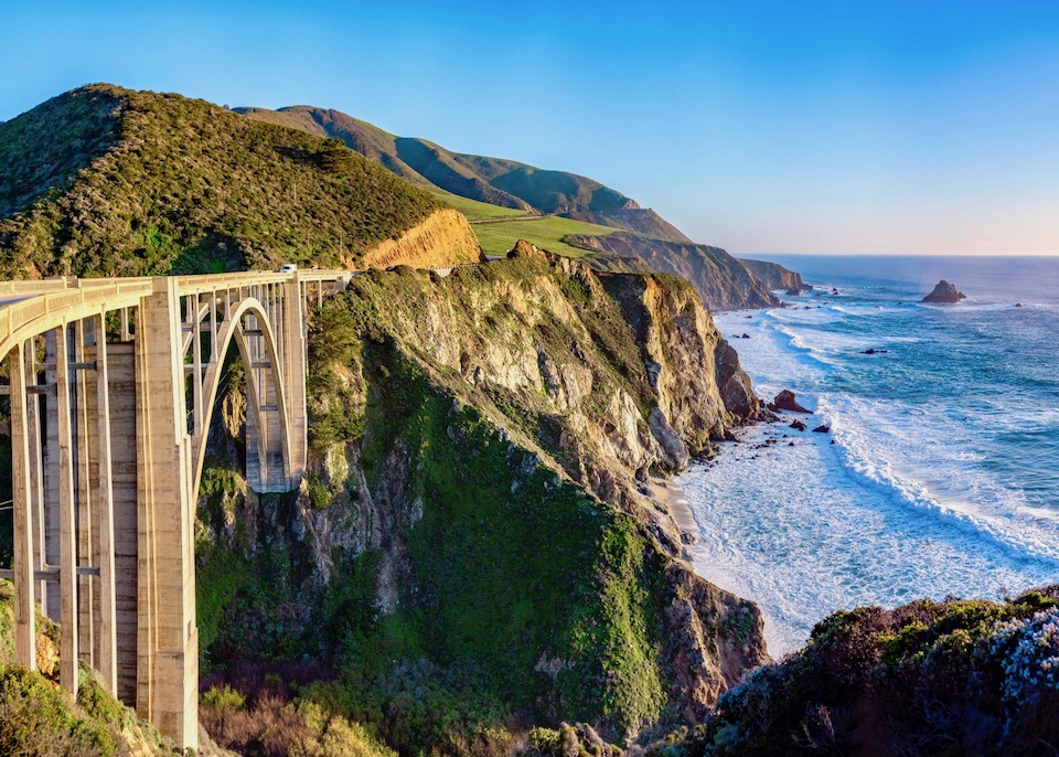 Coastal view from Bixby Creek Bridge at the north end of Big Sur.