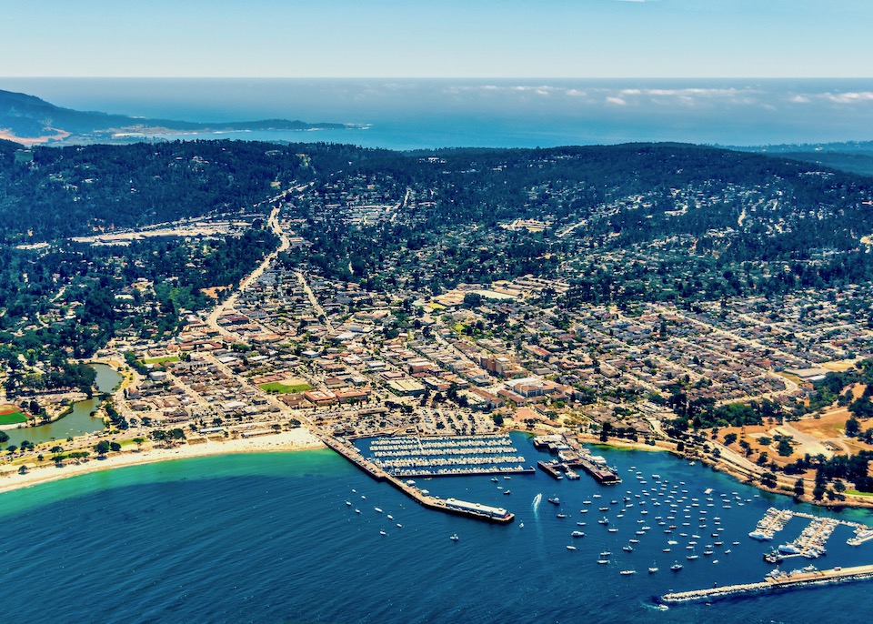 Aerial view of the city of Monterey, California