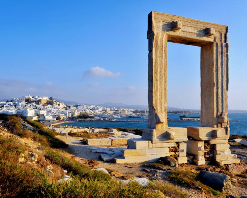 Naxos Portara of Ancient Greece.