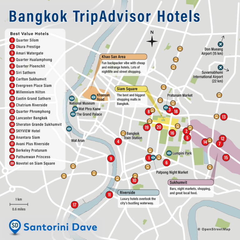 BANGKOK HOTEL MAP