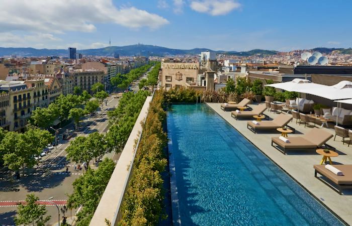 Best outdoor pool with view in Barcelona.