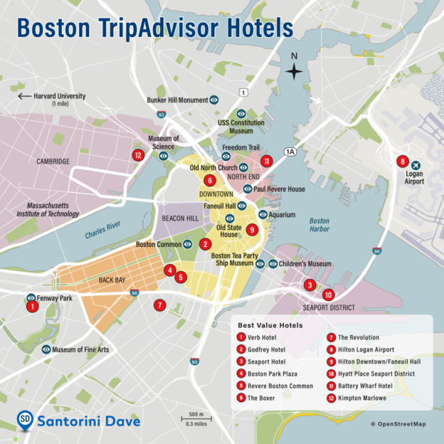 BOSTON HOTEL MAP - Best Areas & Places to Stay