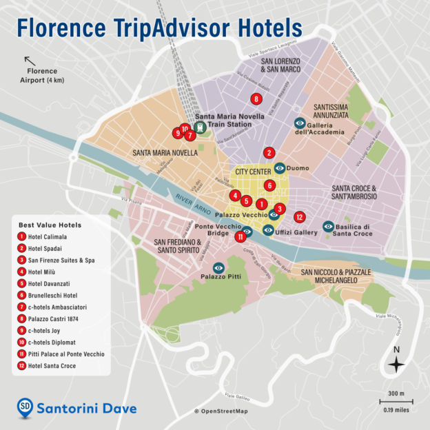 FLORENCE HOTEL MAP