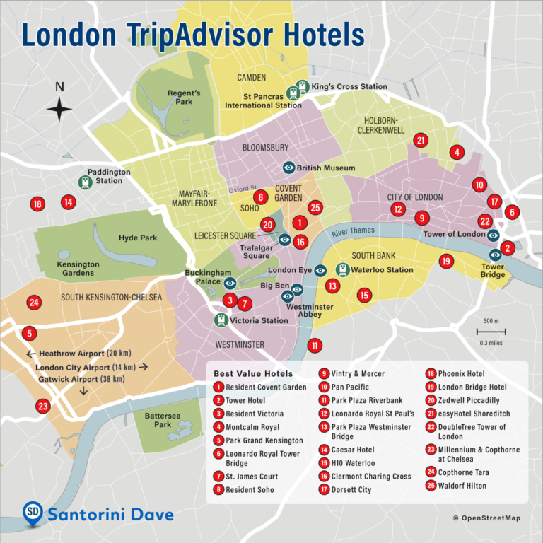 LONDON HOTEL MAP