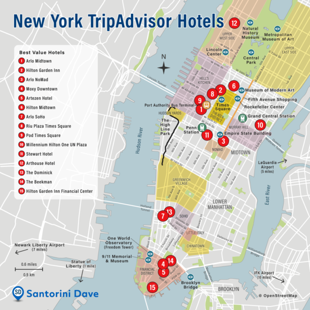 NEW YORK CITY HOTEL MAP