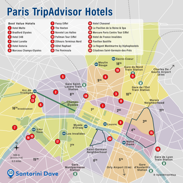 PARIS HOTEL MAP