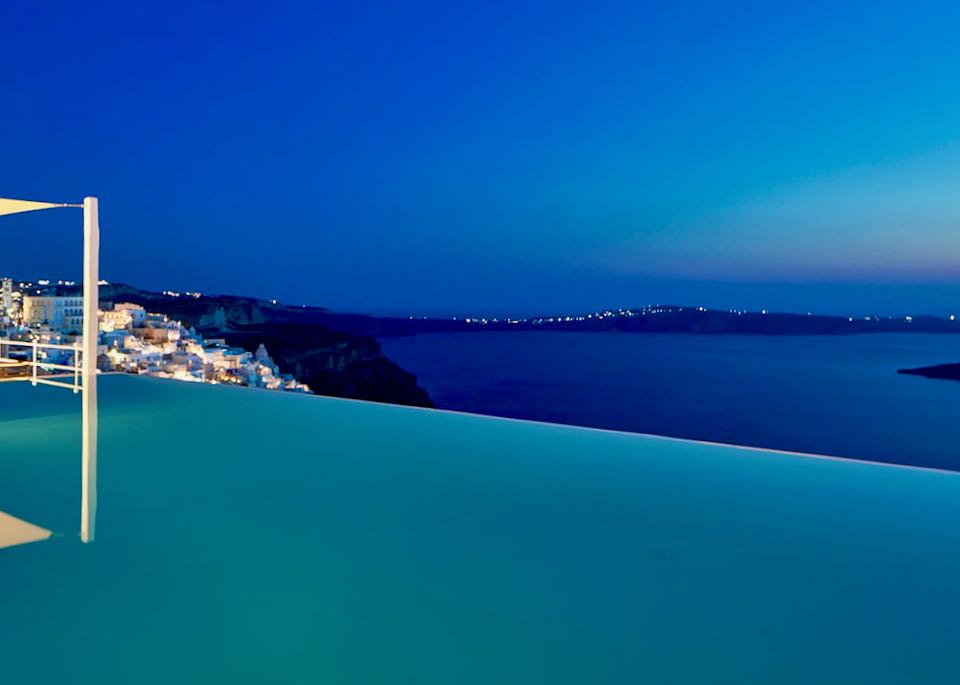 Best honeymoon hotel in Fira, Santorini.