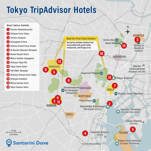 TOKYO HOTEL MAP