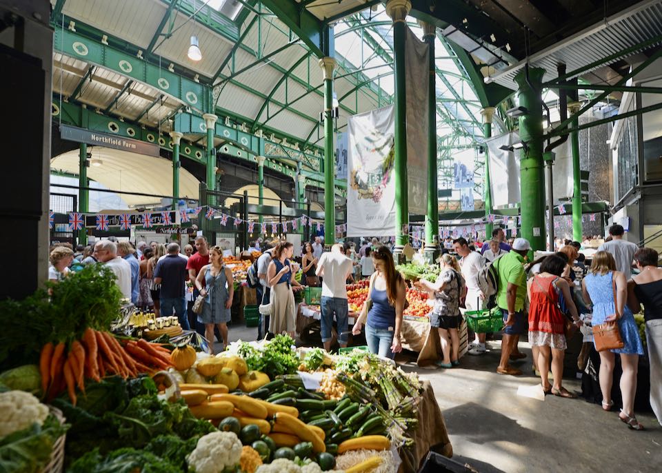 Borough Market in London, UK.