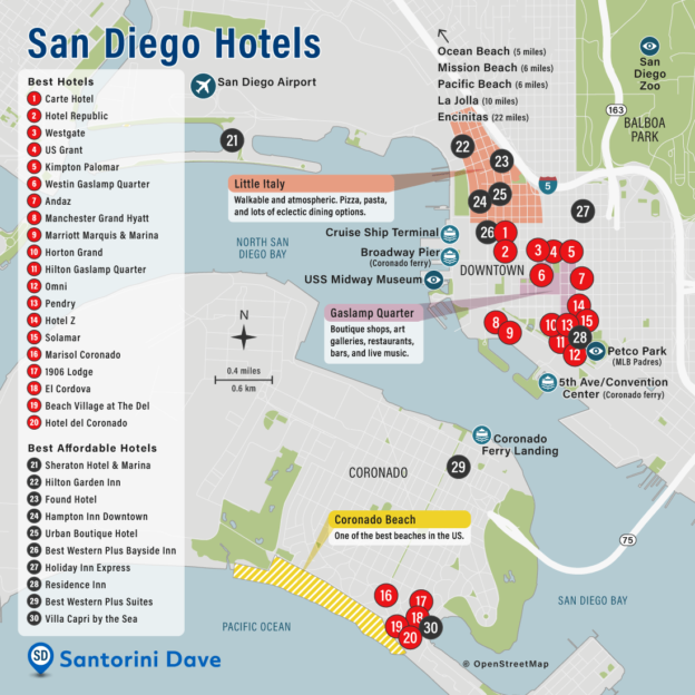 SAN DIEGO HOTEL MAP - Best Areas, Neighborhoods, & Places to Stay