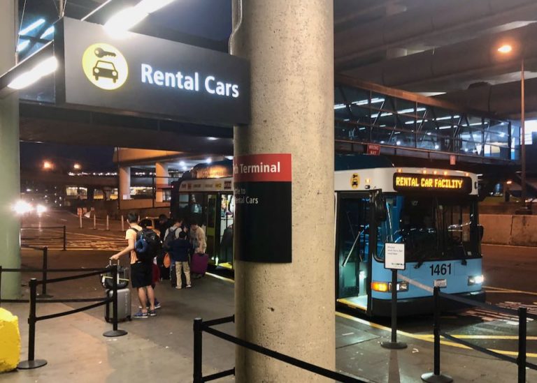 Car Rental at SEATTLE AIRPORT Where to get the free shuttle bus