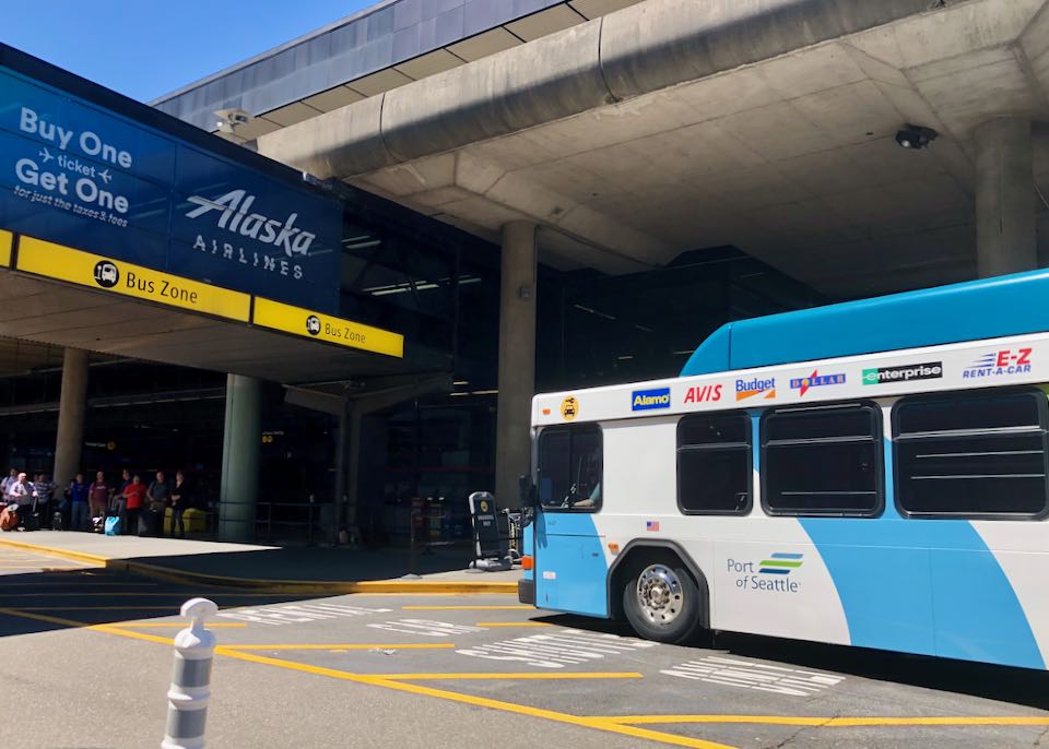 Free shuttle from SeaTac Airport to Seattle Car Rental Center.