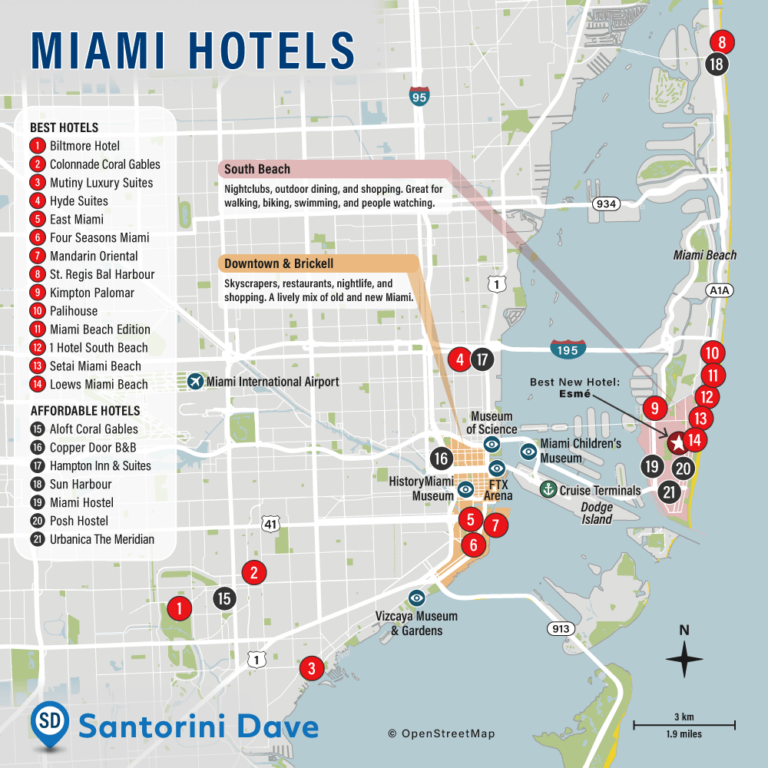 MIAMI HOTEL MAP - Best Areas, Neighborhoods, & Places to Stay