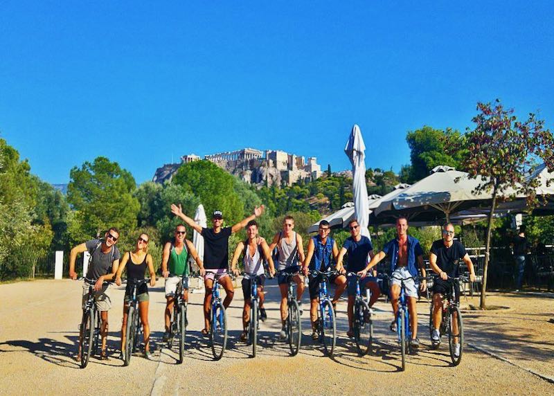 Bike tour in Athens, Greece.