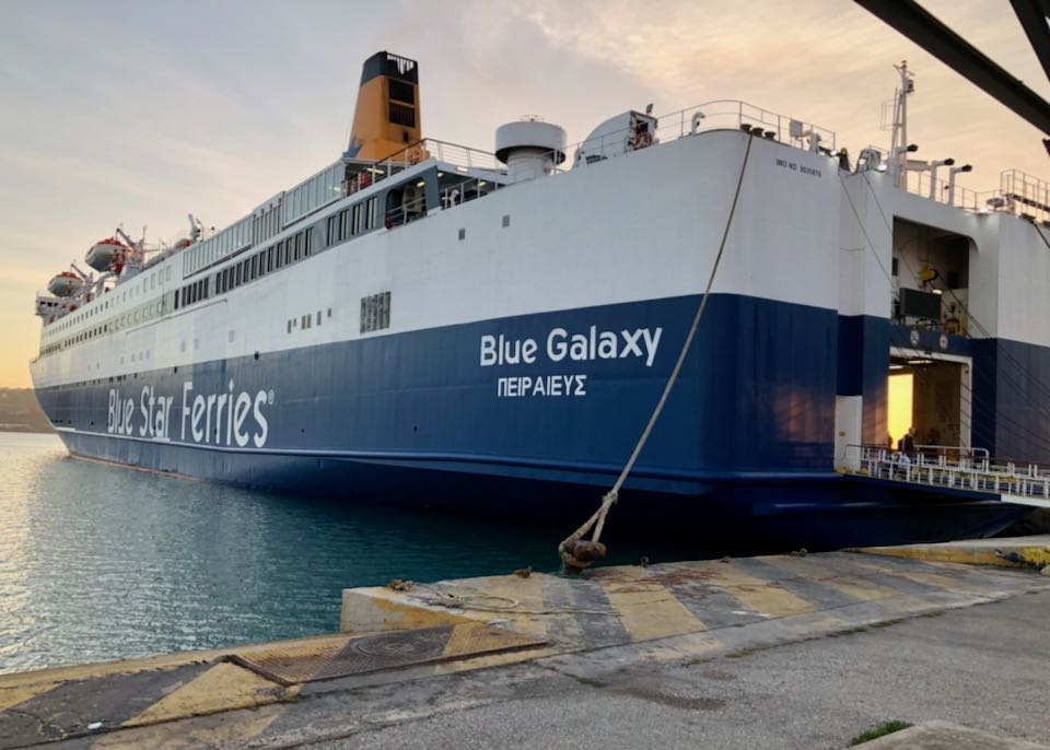 Blue Star ferry in Greece.