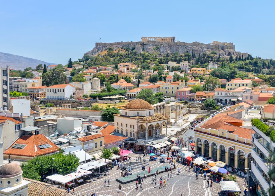The Acropolis in central Athens.