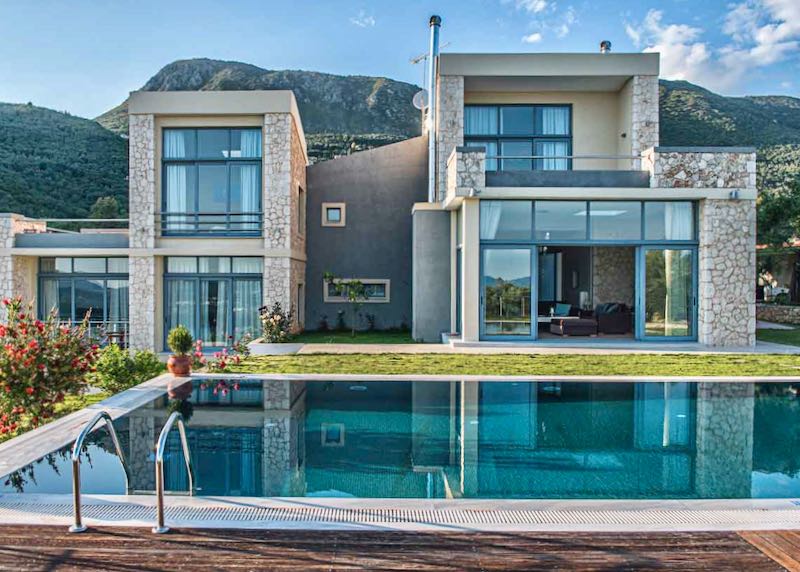 Corfu family villa with pool.