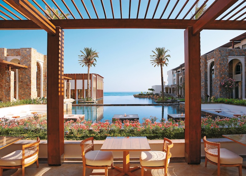 Restaurant with a view at Amirandes Grecotel Resort in Gouves, Heraklio, Crete