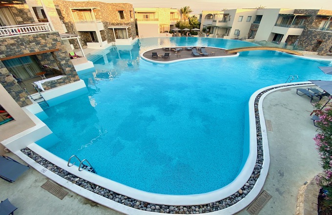 One of the pools at Ostria Resort and Spa in Ierapetra, Crete