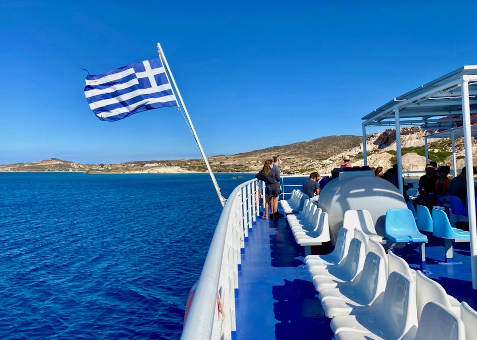 Ferry in the Greek Islands.