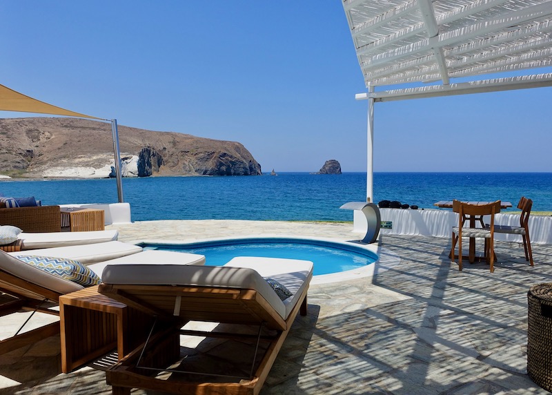 Plunge pool with a view at Melian Boutique Hotel in Milos
