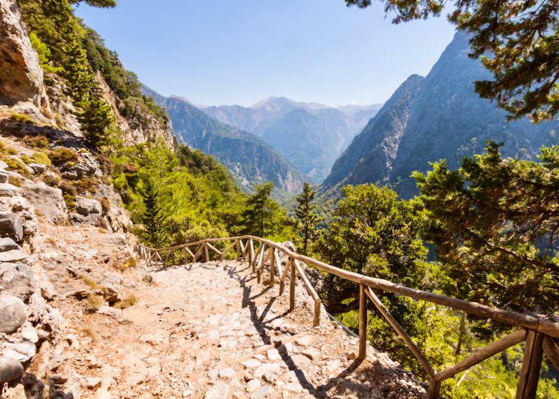 Walking tour of Samaria Gorge with transportation and guide.