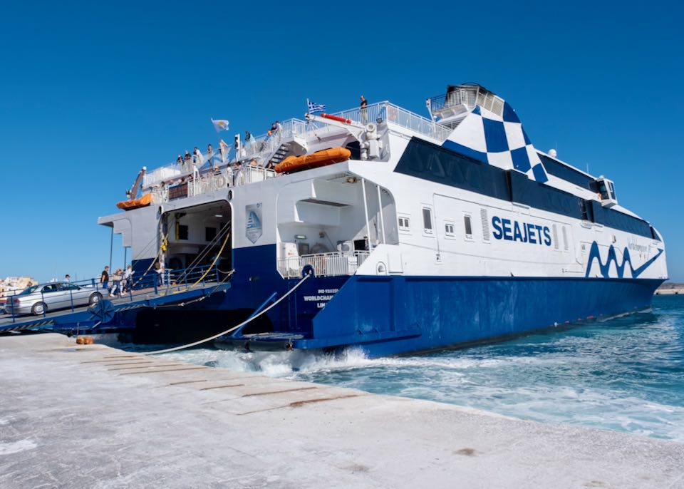 Seajets ferry in Greece.