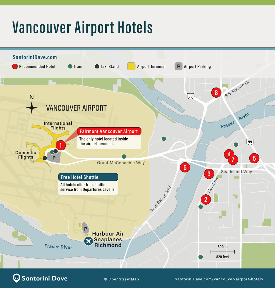 Hotels at Vancouver (YVR) International Airport.