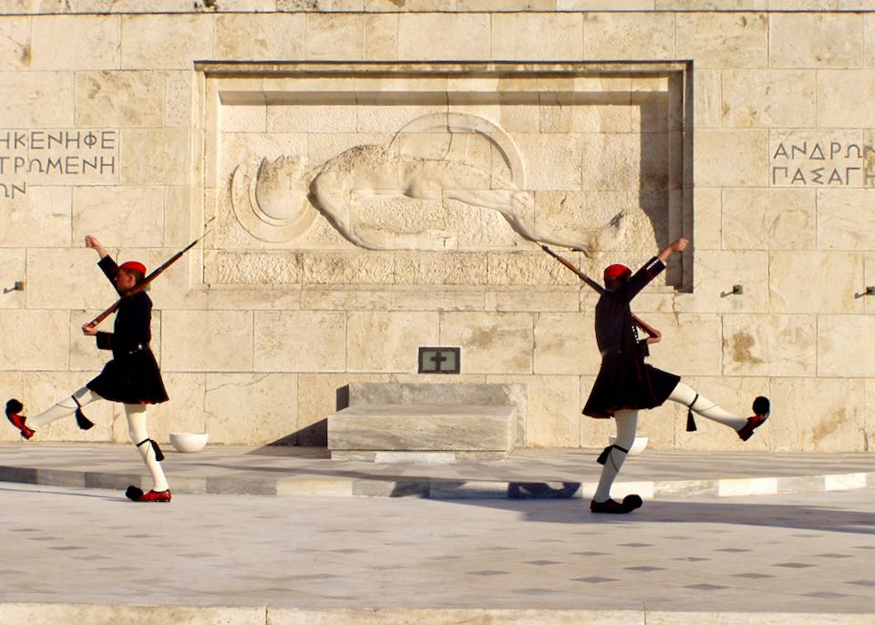 Changing of the Guard in Athens, Greece.