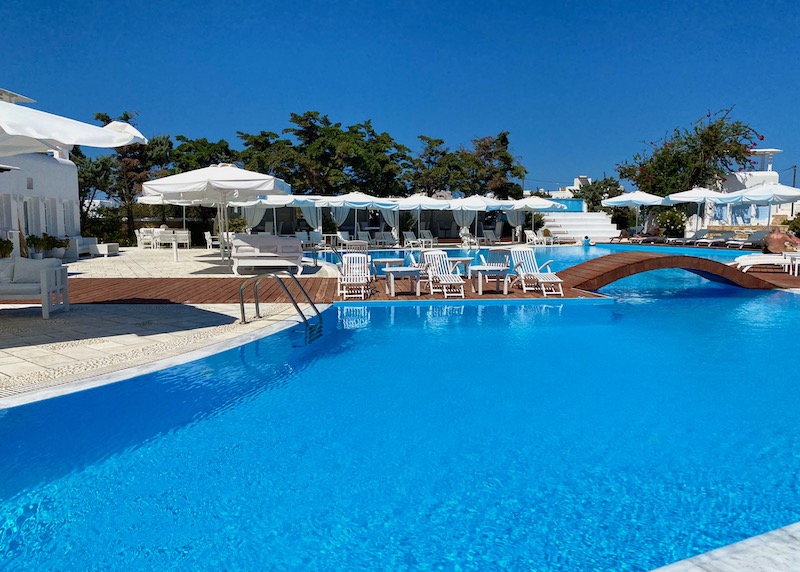 The pool at family-friendly Chora Resort in Folegandros
