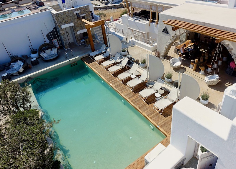 The pool at Kensho Hotel in Ornos, Mykonos