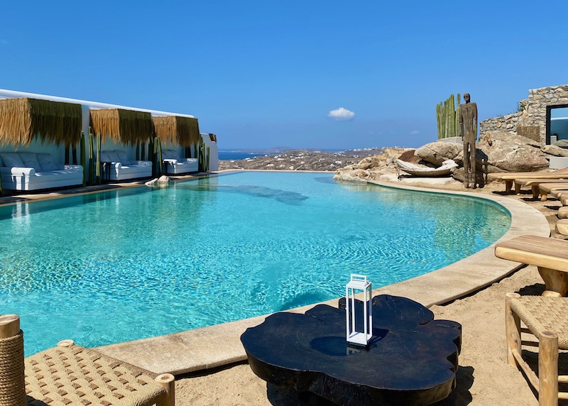 The pool at Panoptis Escape in Elia, Mykonos