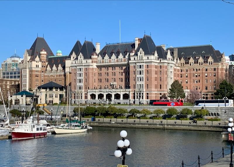 Luxurious Fairmont Empress Hotel on the Inner Harbour in Victoria