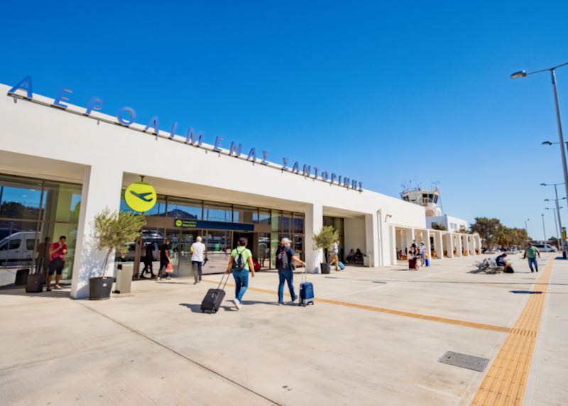Terminal at the Santorini International Airport.