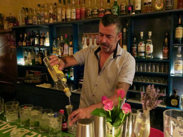 Bars in Santorini.