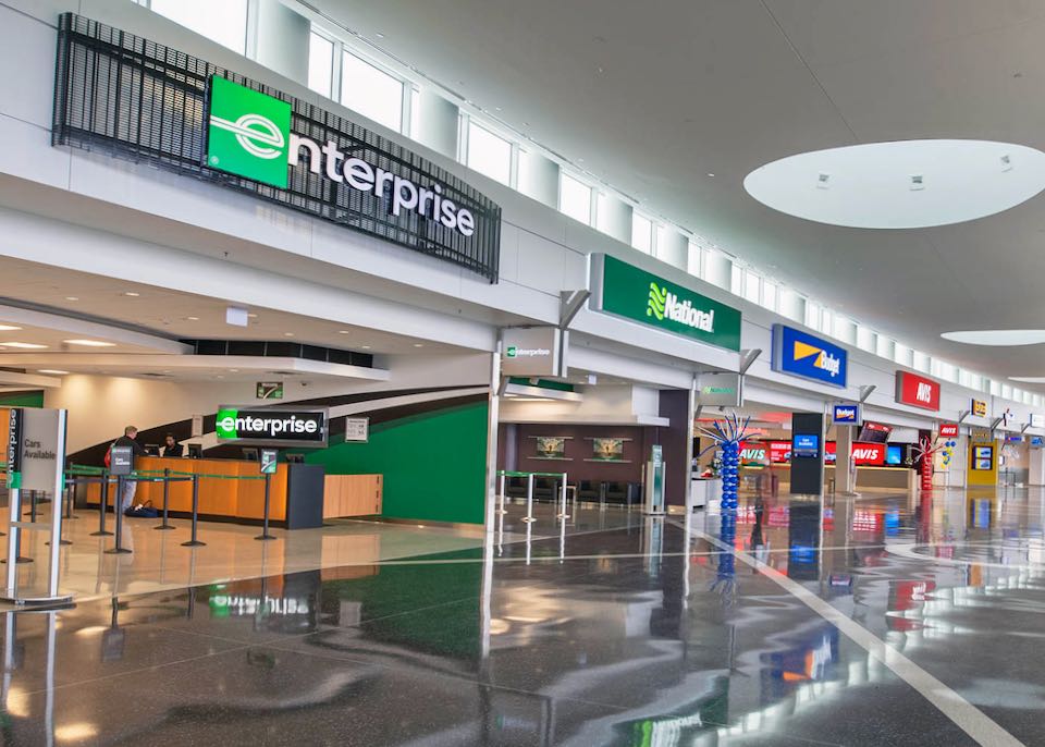 Rental car facility at SeaTac Airport.