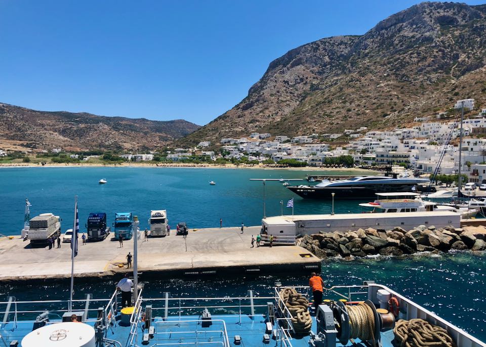 Ferry port in Sifnos, Greece