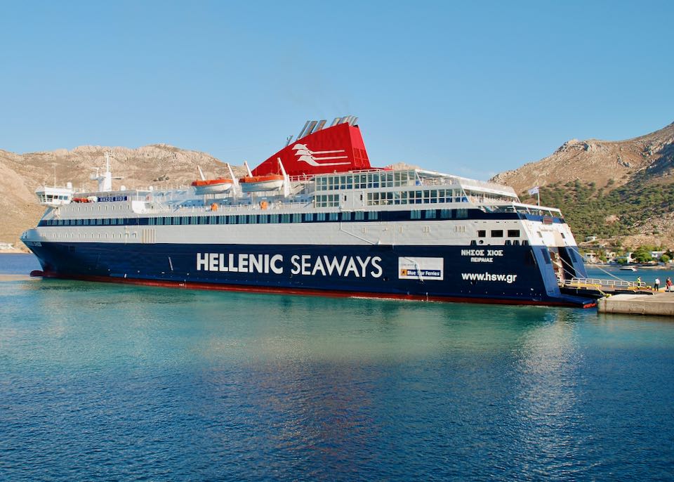 Hellenic Seaways ferry from Athens Piraeus to Mykonos.