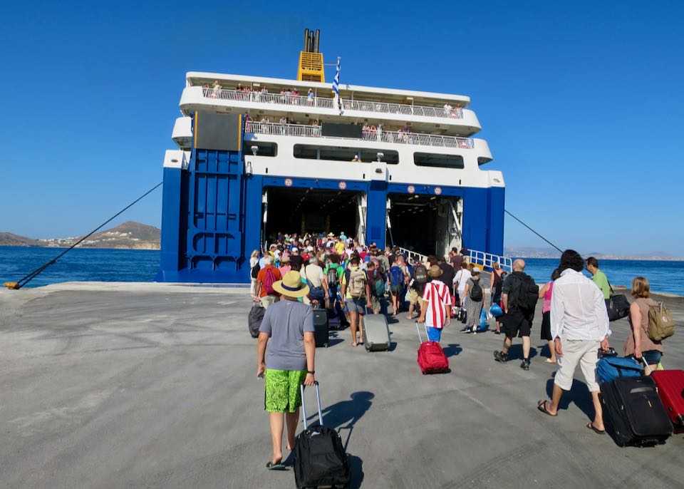 Ferry from Naxos to Athens.