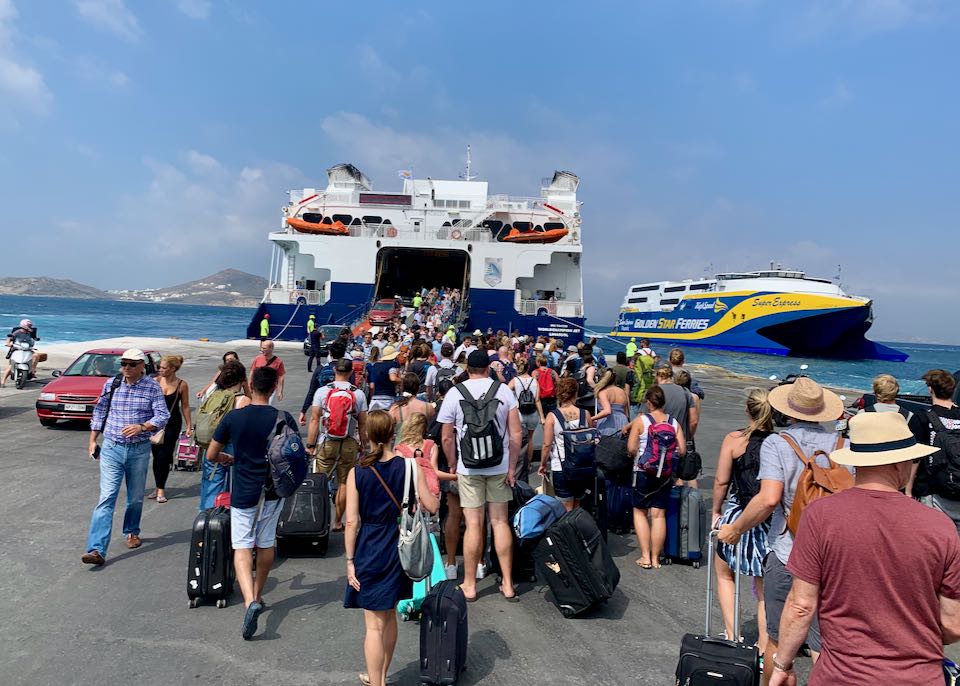 Naxos to Santorini ferry.
