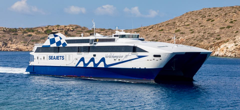 Santorini to Mykonos ferry.