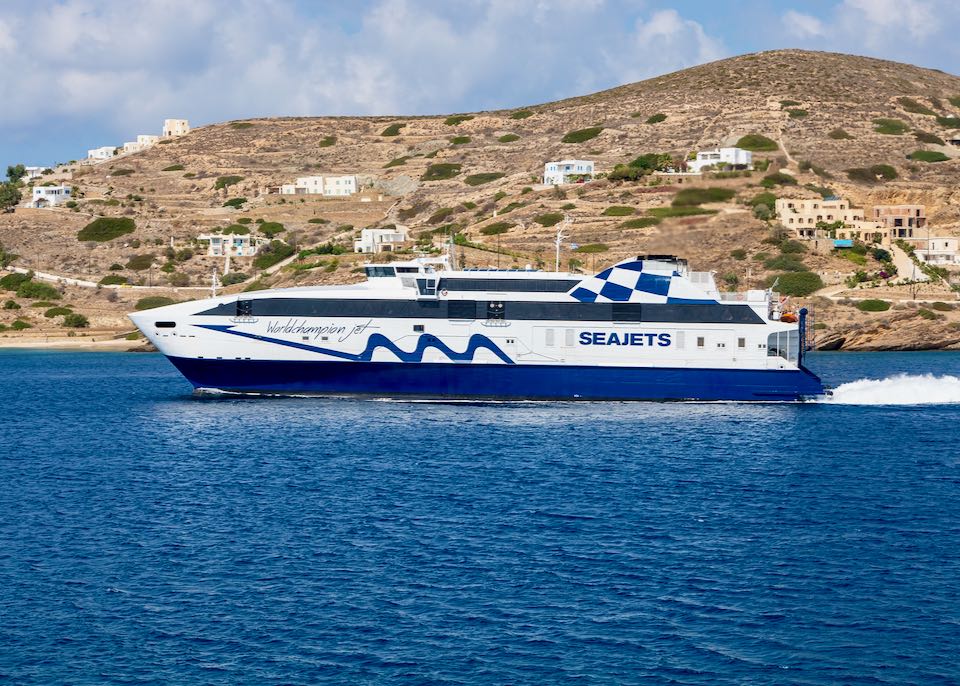 SeaJets Worldchampion Jet from Athens to Mykonos.