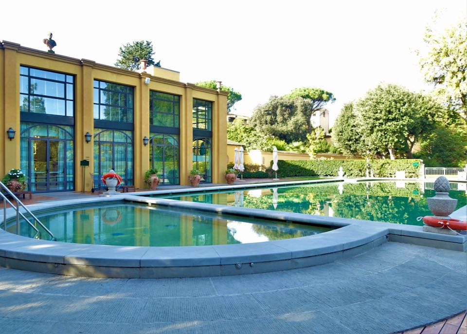 The best luxury hotel in Florence with outdoor pool.