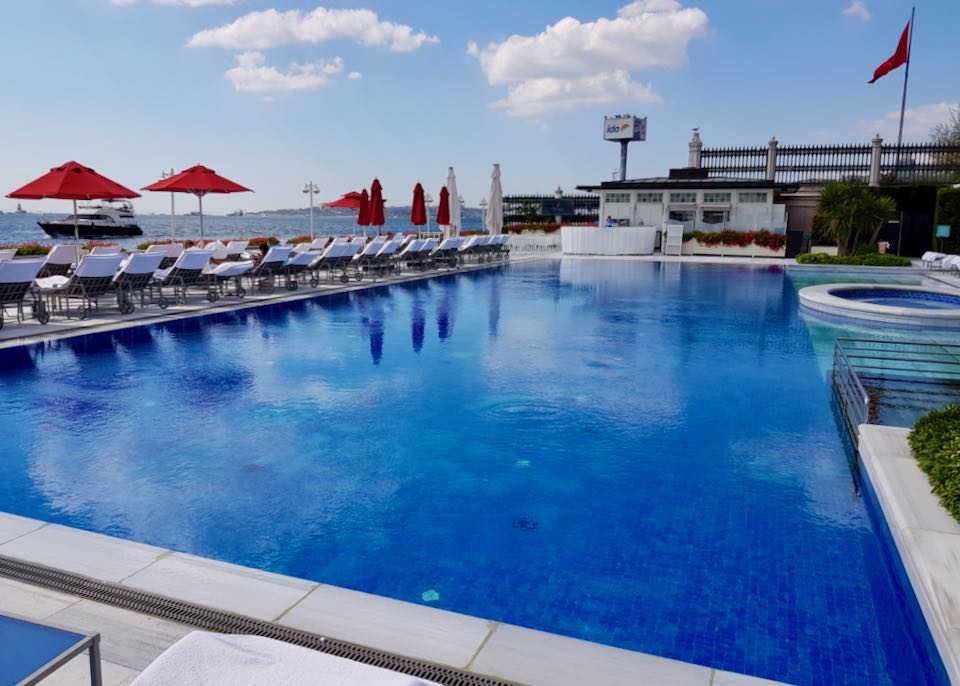 Best outdoor hotel pool in Istanbul.