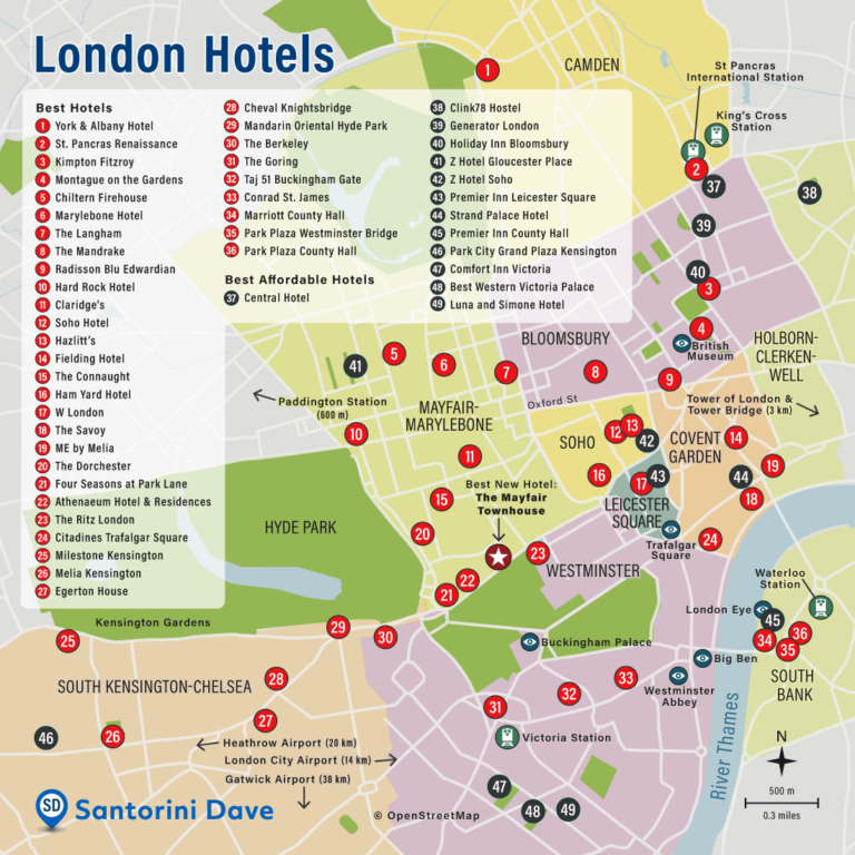 LONDON HOTEL MAP - Best Areas, Neighborhoods, & Places to Stay