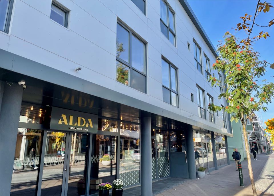 Alda Hotel on main shopping street in Reykjaviki.